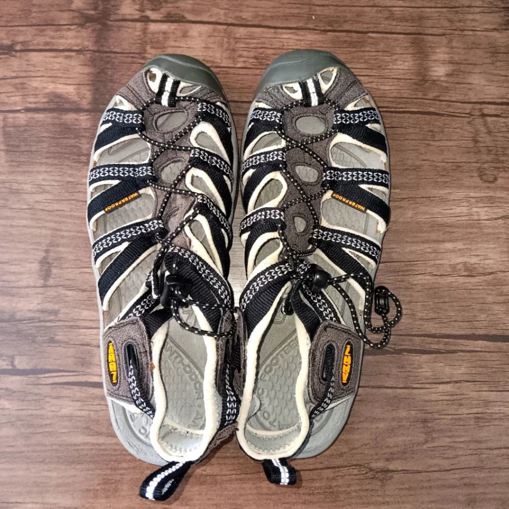 Keen Women's Black, Gray and Cream Outdoor Sandals